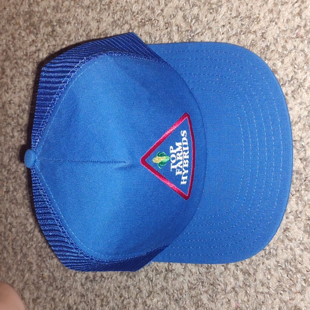 Vintage Top Farm Hybrids Embroidered Trucker Mesh Snapback Cap Hat Made in USA